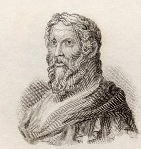 Aristofanes, ca. 446 til ca. 386 f.Kr. Komisk dramatiker fra det antikke Grækenland, fra Crabb