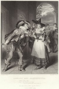 Armado og Jaquenetta, Loves Labor Lost, Act I, Scene II af English School