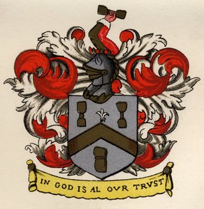 Arms of the Bricklayers and Tilers of the Gateshead Chapter, 1671, fra The History of Freemasonry, bind II, udgivet af Thomas C. Jack, London, 1883 af English School