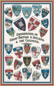 Våben fra universiteter i Storbritannien og Irland og kolonierne (farve litho) af English School