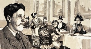Arnold Bennett blev inspireret til at skrive The Old Wives" Tale, da han observerede en stor dame på en restaurant af English School