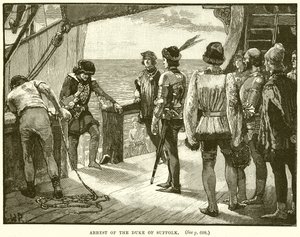 Arrestation af hertugen af Suffolk af English School
