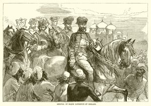 Major Lawrences ankomst til Coilady (1753) af English School