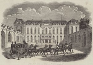 Ankomst af Bey of Tunis, ved Palais d