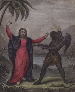 Er du i sandhed Guds søn ... (farvet indgravering) af English School