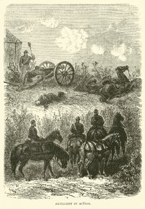 Artilleri i aktion, oktober 1870 af English School