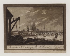 Kunstner, John Melchior Barralet, handelskort af English School