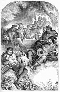 As You Like it - Illustration i "" Værker komplet af William Shakespeare"" 1866 - Illustrationerne og den generelle form for denne udgave er lånt fra Cassells illustrerede Shakespeare, udgivet i London af English School