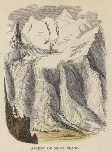 Ascent of Mont Blanc (farvet gravering) af English School