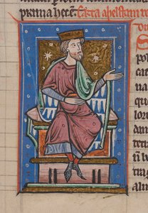 Athelstan, fra "The Cartulary And Customs Of Abingdon Abbey", f.18r af English School