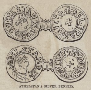 Athelstans Silver Pennies (gravering) af English School