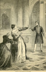 Don Miguels angreb på hans søster, taget fra Cassells Illustrated History of England, 18571858 af English School