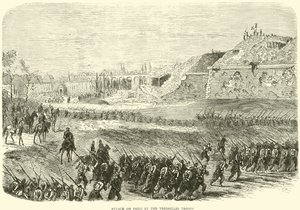 Versailles-troppernes angreb på Paris, marts 1871 af English School