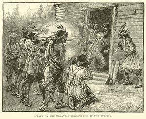Indianernes angreb på de moraviske missionærer af English School