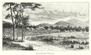 Australien: Coranderrk Station (gravering) af English School