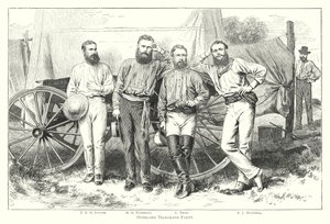 Australien: Overland Telegraph Party (gravering) af English School