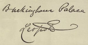 Autograf af hertugen af Albany (gravering) af English School