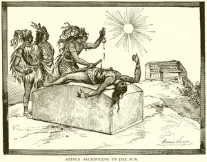 Aztekerne ofrer til Solen af English School