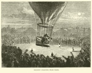 Ballon startende fra Paris, september 1870 af English School