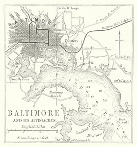 Baltimore und seine Zugänge (Gravur)