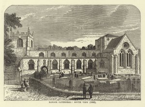 Bangor Cathedral, South View (1886) af English School