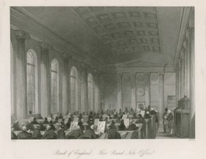 Bank of England, fem pund seddelkontor af English School