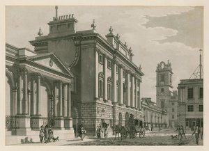 Bank of England, West Wing tilføjet af Sir Robert Taylor, 1783 af English School