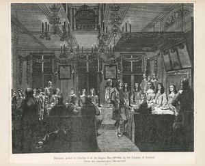 Banket givet til kong Charles II, 30. maj 1660, af stænderne i Holland af English School