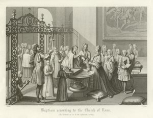 Dåb ifølge Romerkirken, 1700-tallet af English School