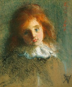 Barbara (pastel på papir) af English School