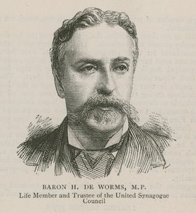 Baron H De Worms, parlamentsmedlem, livsvarigt medlem og repræsentant for United Synagogue Council af English School
