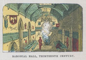 Baronial sal, 1200-tallet af English School