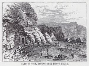 Bathing Cove, Ilfracombe, North Devon (gravering) af English School