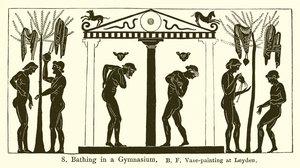 Badning i et gymnasium af English School