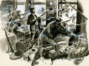 Slaget om Mount Street Bridge, Dublin, april 1916 af English School