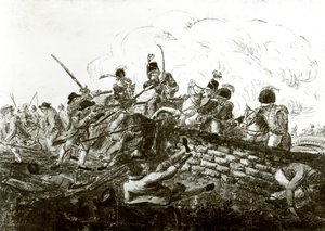 Slaget ved Bonnybridge, 1820 af English School