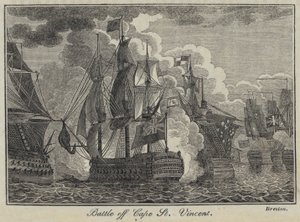 Slaget ved Cape St Vincent (gravering) af English School