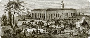 Basar og messe i Nertchinsk-Rusland i Asien af English School