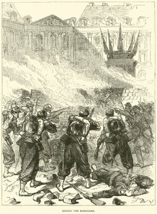 Bag barrikaden, april 1871 af English School