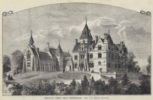 Bestwood Lodge, nær Nottingham (gravering) af English School