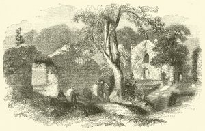 Bindon Abbey (gravering) af English School