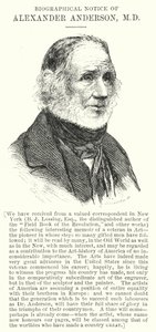 Biografisk meddelelse om Alexander Anderson, MD (gravering) af English School