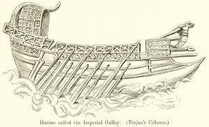 Bireme kaldet den kejserlige kabyss. (Trajans kolonne) af English School