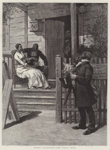 Black Courtship, the Early Bird (gravering) af English School