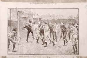 Blackburn Rovers vs. Nottingham County ved Kennington Oval, fra The Illustrated Sporting and Dramatic News, 23. marts 1891 af English School