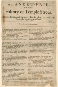 Tæppemesse. Digt om Frostmessen fra 1684 af English School