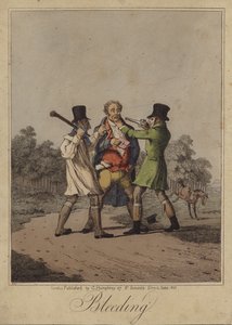 Blødning (farvet gravering) af English School