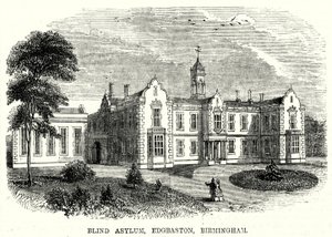 Blind Asylum, Edgbaston, Birmingham (gravering) af English School