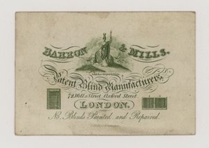 Blindenhersteller, Barron und Mills, Visitenkarte
