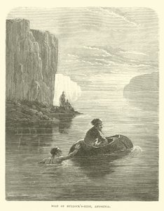 Boat of Bullocks-hide, Abessinien af English School